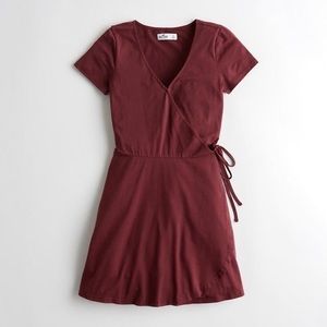 Maroon Hollister Wrap Dress